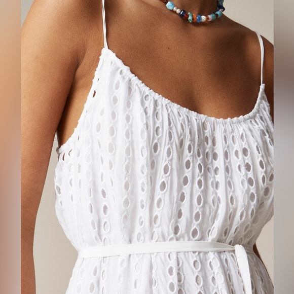 NWT J.Crew Oval Eyelet Midi Dress - Picture 2 of 5